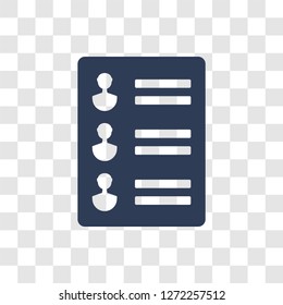 profile list icon. Trendy profile list logo concept on transparent background from General  collection