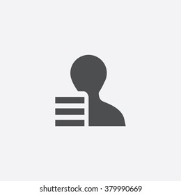 Profile List Icon Vector