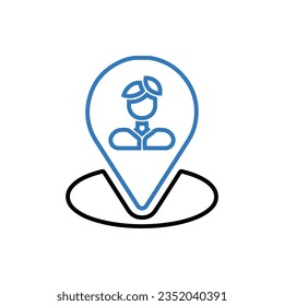 profile location or pin icon