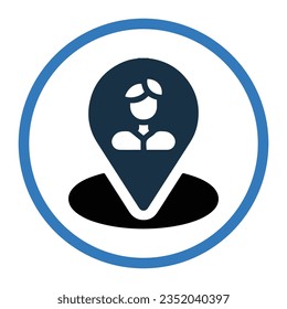 profile location or pin icon