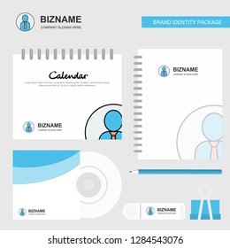 Profile Logo, Calendar Template, CD Cover, Diary and USB Brand Stationary Package Design Vector Template