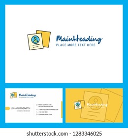 Profile  Logo design with Tagline & Front and Back Busienss Card Template. Vector Creative Design