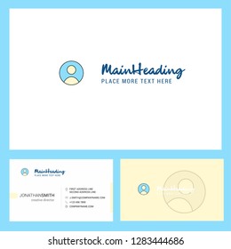 Profile Logo design with Tagline & Front and Back Busienss Card Template. Vector Creative Design