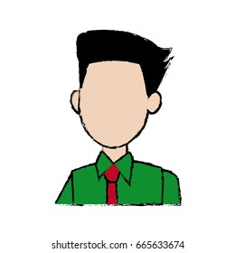 profile man character business employee cartoon
