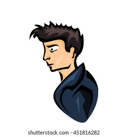 Profile of a man, head, face