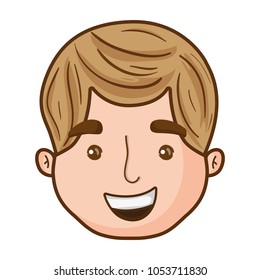 profile man head with hairstyle design