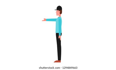Profile Man isolated vector illustration