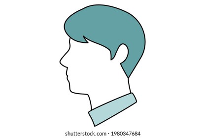 Perfil de un hombre con una atmósfera realista