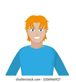 profile man with shirt and hairstyle design