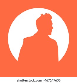 Profile man silhouette colorful icon isolated 