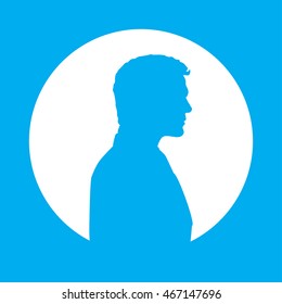 Profile man silhouette colorful icon isolated 