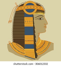 Profile of a man in the style of ancient Egypt