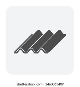 Profile metal deck vector icon design. That sheet is material, member, part or element of slab flooring system i.e. composite and mezzanine. Strong design for construction or built industrial building