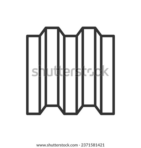 Profile metal, Metal sheet, linear icon. Line with editable stroke