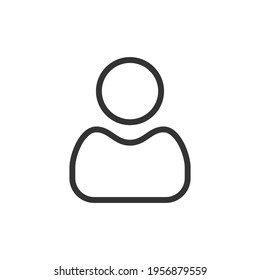 Profile minimal line icon. Web stroke symbol design. Profile sign isolated on a white background. Premium line icon.
