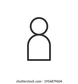Profile minimal line icon. Web stroke symbol design. Profile sign isolated on a white background. Premium line icon.

