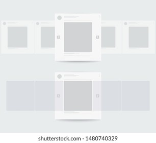 Profile of mobile page with horizontal scrolling.