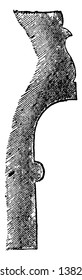 Perfil de la moldura de las paredes entre las columnas en el Gran Templo de Filae, decoración, arquitectura egipcia, gran templo de Isis en filae, moldeado, transición, dibujo vintage de líneas
