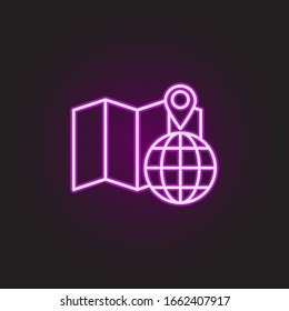 Profile neon style icon. Simple thin line, outline vector of food and drink icons for ui and ux, website or mobile application