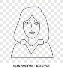 Profile on transparency background. Creative idea design. Flat vector illustration for template, brochure or presentation.