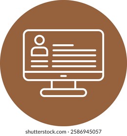 Profile Outline Circle Style Icon Design