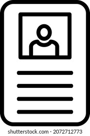 Profile Outline Vector Icon Design
