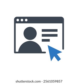 Profile Page Icon On White Background