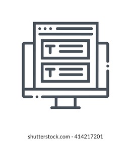 Profile page icon suitable for info graphics, websites and print media and  interfaces. Hand drawn style, pixel perfect line vector icon.