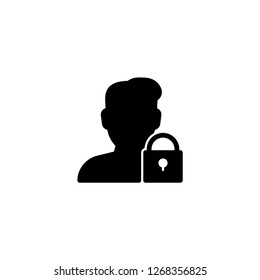 Profile page password icon. Account sign