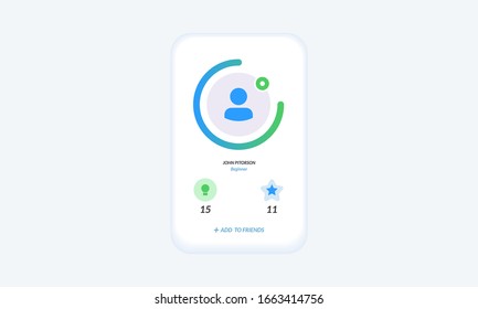 Profile page screen icon vector