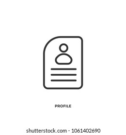 Profile Page vector icon