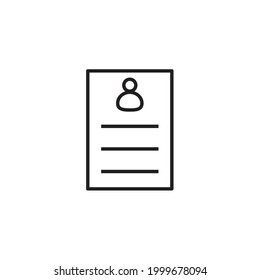Profile paper icon, eps 10
