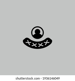 Profile password flat icon. User secure symbol. Logo design element