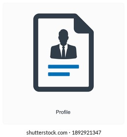 Profile or personal folder icon and concept
