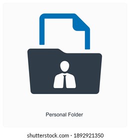 Profile Or Personal Folder Icon And Concept