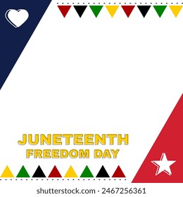 Profile Photo Frame of Juneteenth Freedom Day Celebration Social media Campaign.