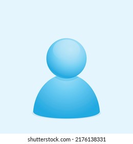 Profile photo placeholder icon design. Blue icon for avatar placeholder. User interface design. Vector illustration.