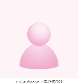 Profile photo placeholder icon design. Pink icon for avatar placeholder. User interface design. Vector illustration.