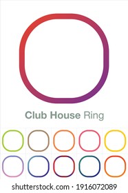 Profile picture colored ring designs for Club House, which has been widely used recently. Everyone can be noticed by creating their own personal profile picture ring.