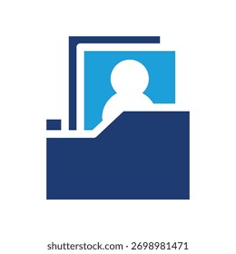 Carpeta de imagen de perfil Icono de color Diseño de Vector Bueno para el Web o App móvil