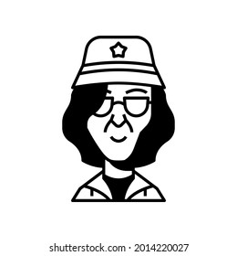 Foto de perfil avatar humano. Cierra el caricaturista. Ilustración de retrato facial. avatar de persona joven y adulta.