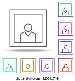 profile picture icon. Elements of Web in multi color style icons. Simple icon for websites, web design, mobile app, info graphics