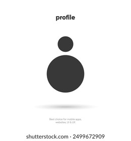 Profile picture icon human symbol. Man and women sign. People, person, user profile avatar icon emblem symbol pictogram. Contact icon with white background for UI UX, mobile app, social media, website