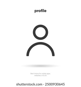 Profile picture icon human symbol. Man and women sign. People, person, user profile avatar icon emblem symbol pictogram. Contact icon with white background for UI UX, mobile app, social media, website