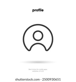 Profile picture icon human symbol. Man and women sign. People, person, user profile avatar icon emblem symbol pictogram. Contact icon with white background for UI UX, mobile app, social media, website