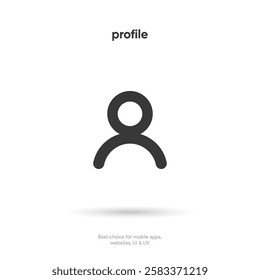 Profile picture icon human symbol. Man and women sign. People, person, user profile avatar icon emblem symbol pictogram. Contact icon with white background for UI UX, mobile app, social media, website