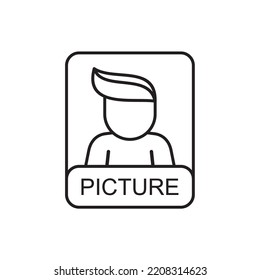 profile picture icon vector on white background