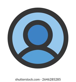 Bewerkbare vector voor het kleurpictogram van de profiellijn