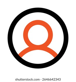 Bewerkbare vector voor het kleurpictogram van de profiellijn