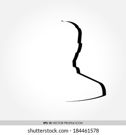 Profile picture outline - vector icon